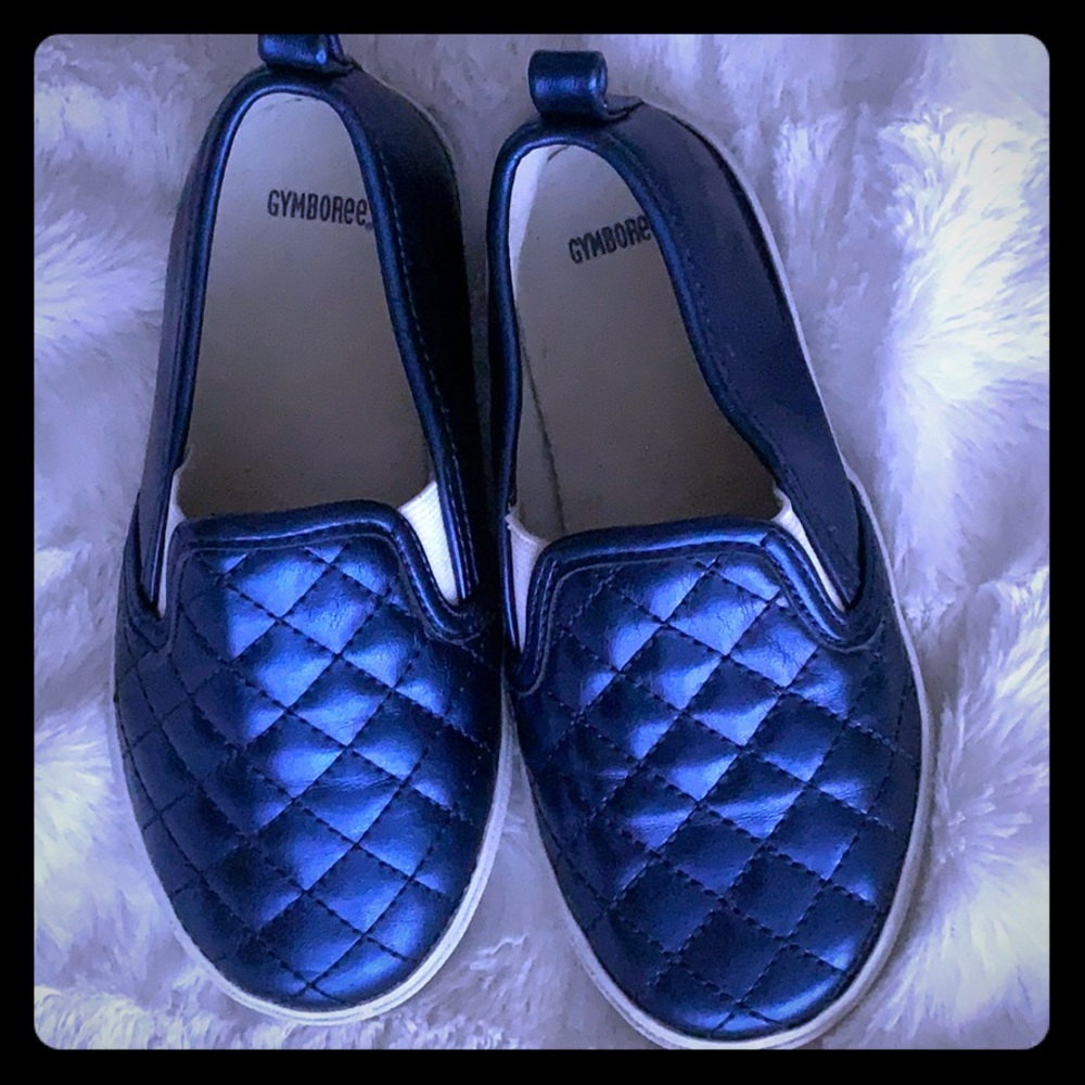 EUC Metallic Blue Slip on Shoes